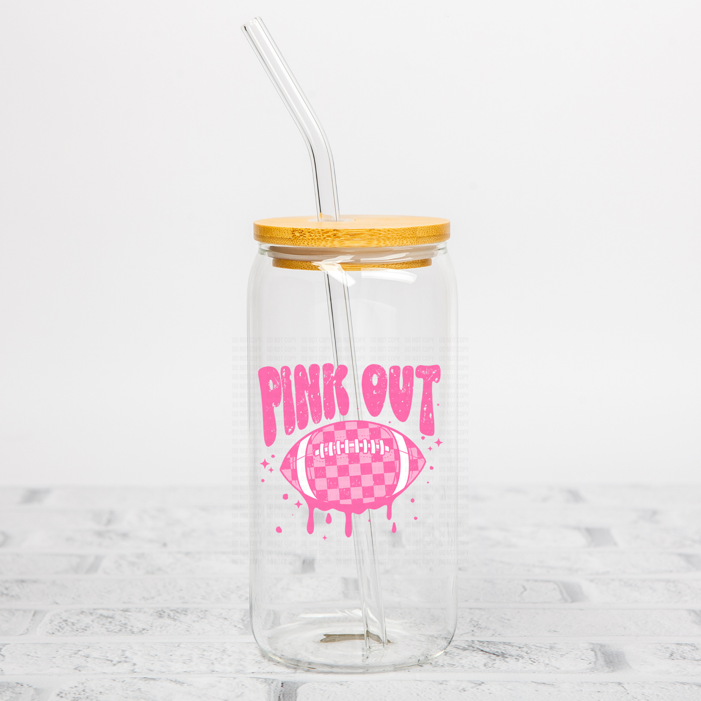 Pink Out Football UVDTF Decal