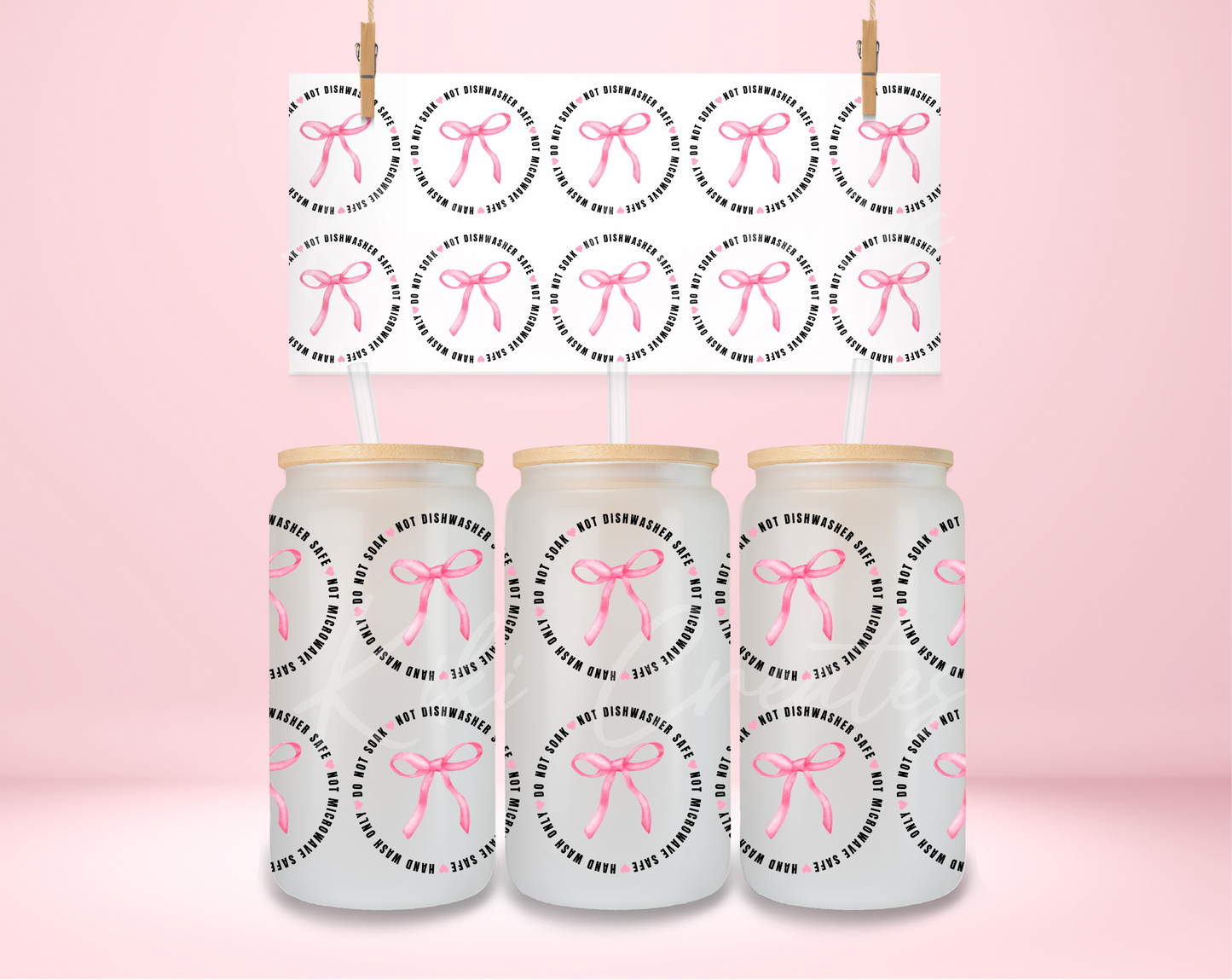 Cup Care- Pink Coquette UVDTF Wrap