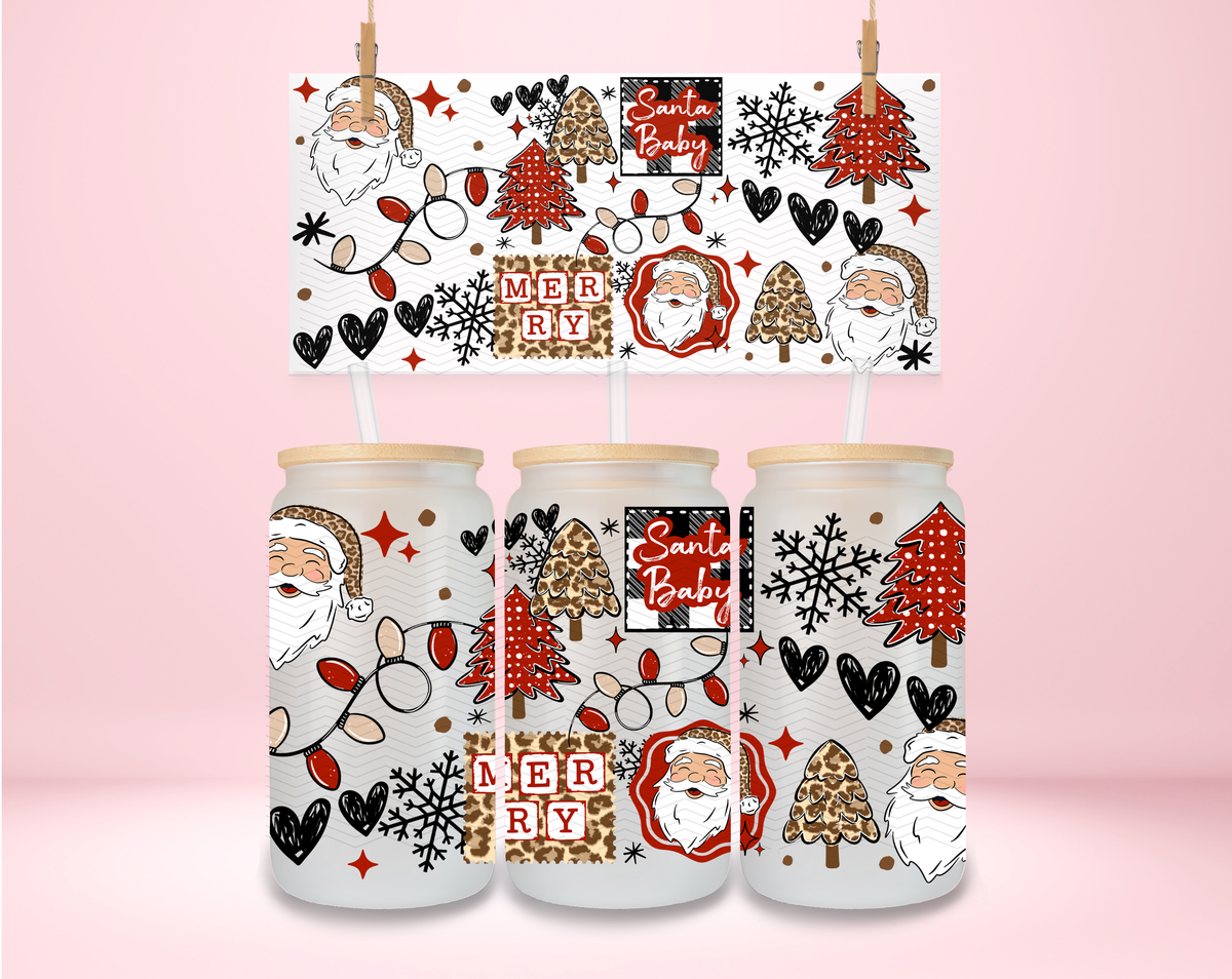 Leopard Christmas Light Skintone UVDTF Wrap