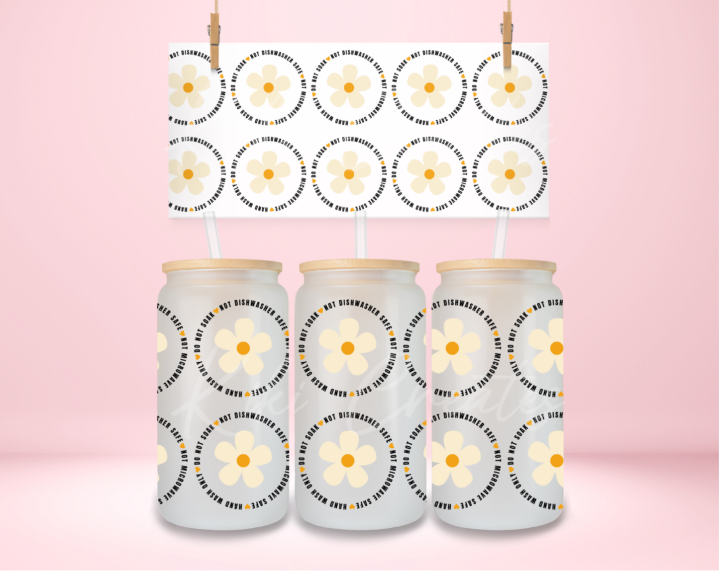 Cup Care- Flower UVDTF Wrap