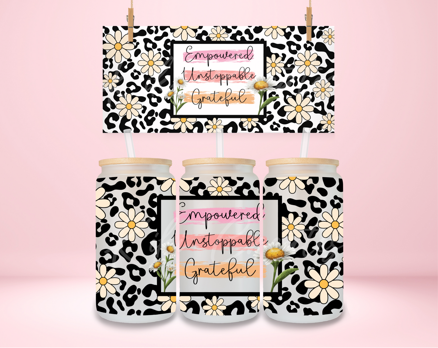 Empowered Leopard Daisy UVDTF Wrap