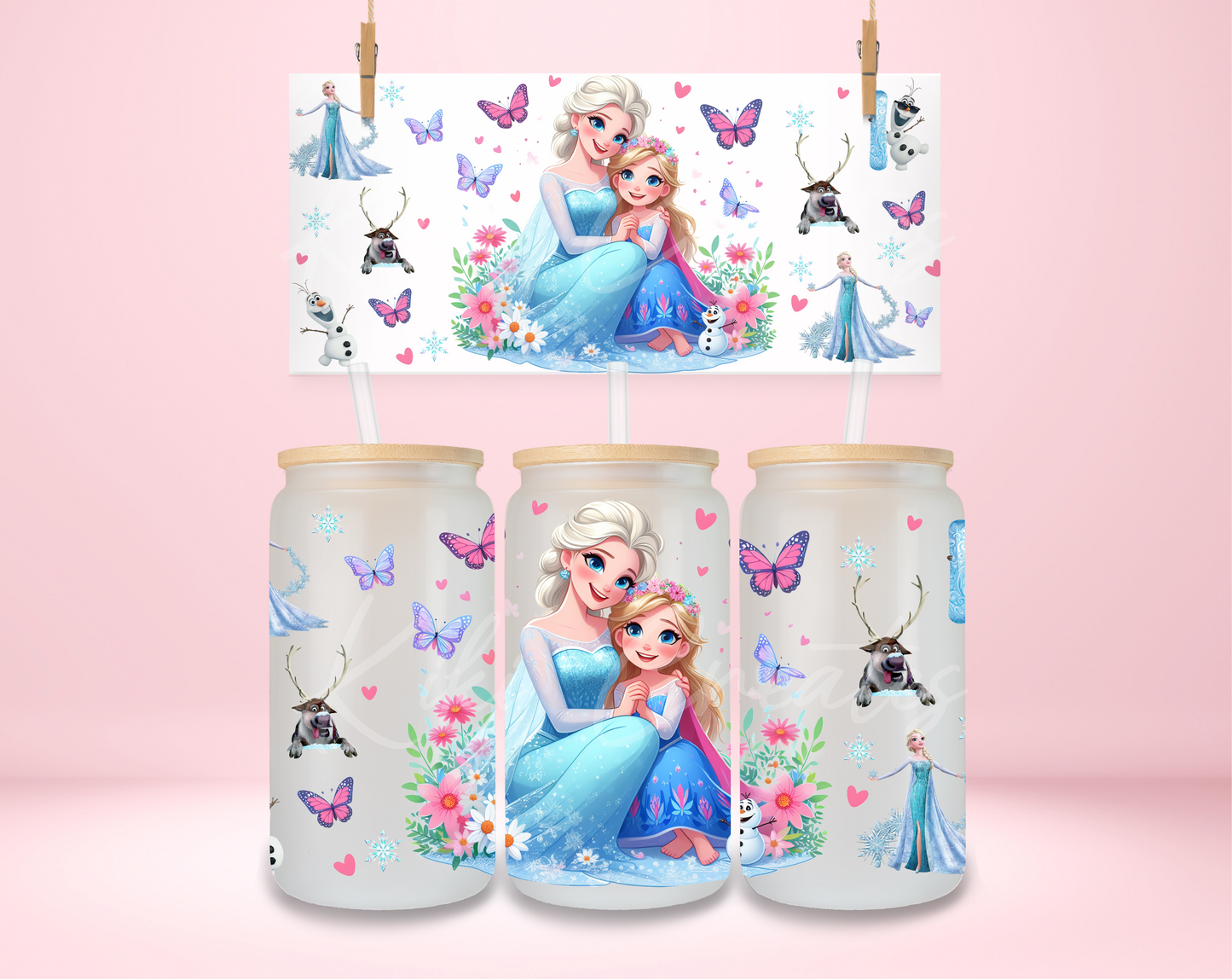 Elsa Mom and Daughter UVDTF Wrap