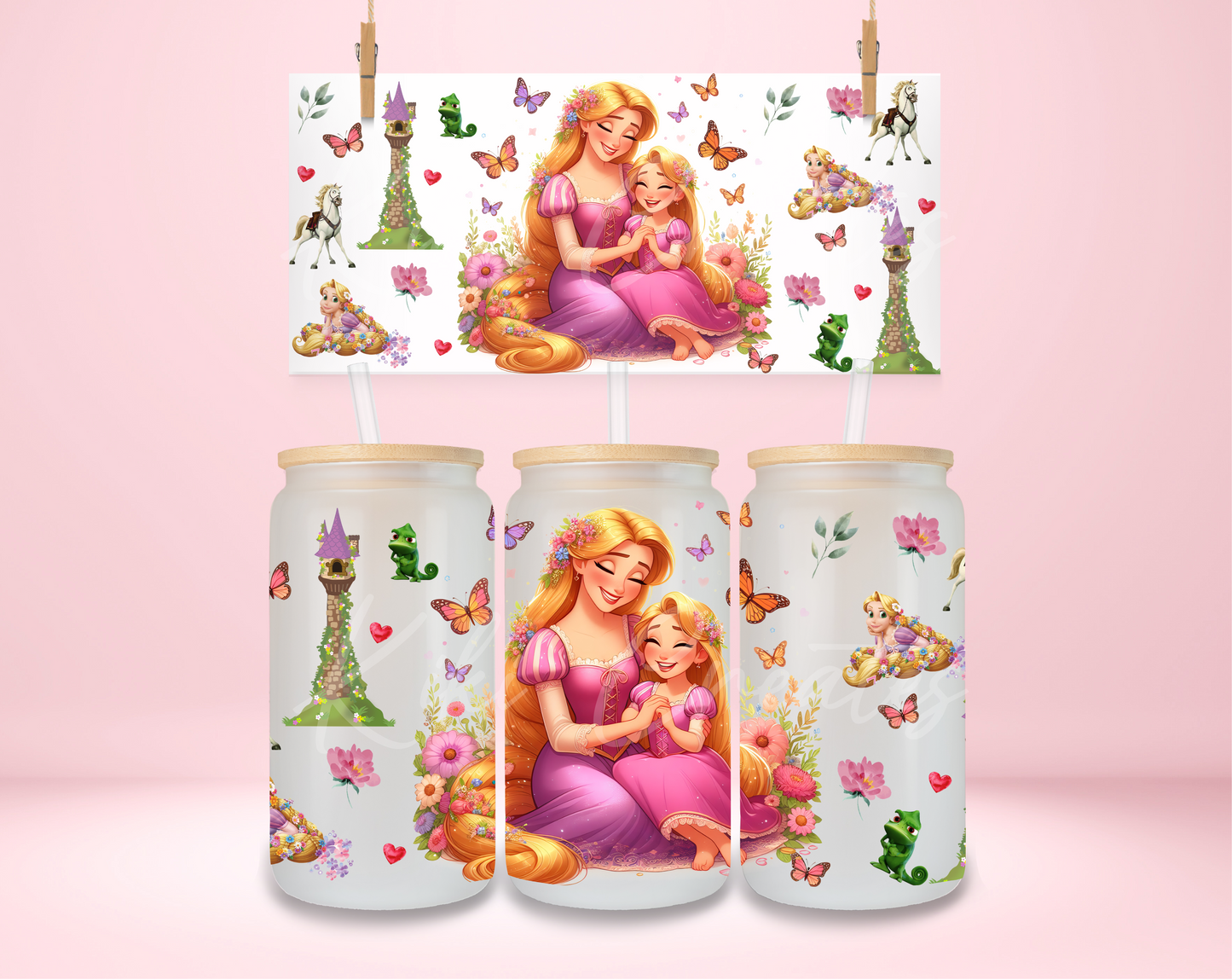 Rapunzel Mom and Daughter UVDTF Wrap