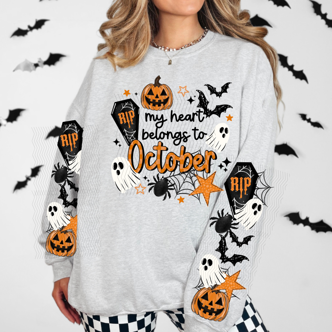 Heart Belongs to October W/ Sleeves DTF