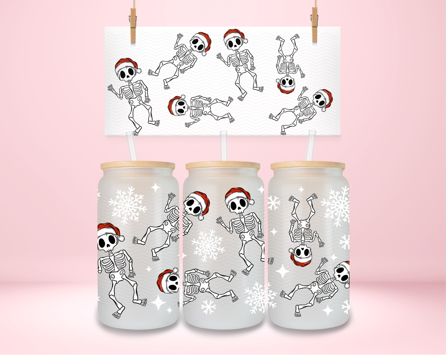 Christmas Skellies UVDTF Wrap