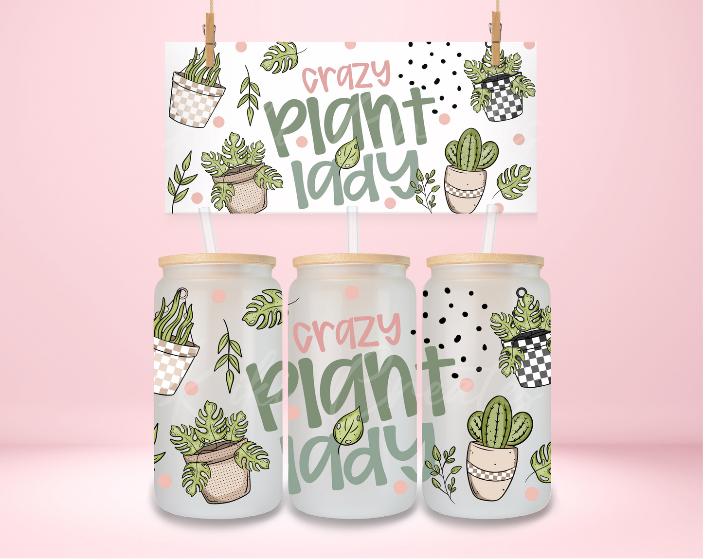 Crazy Plant Lady UVDTF Wrap