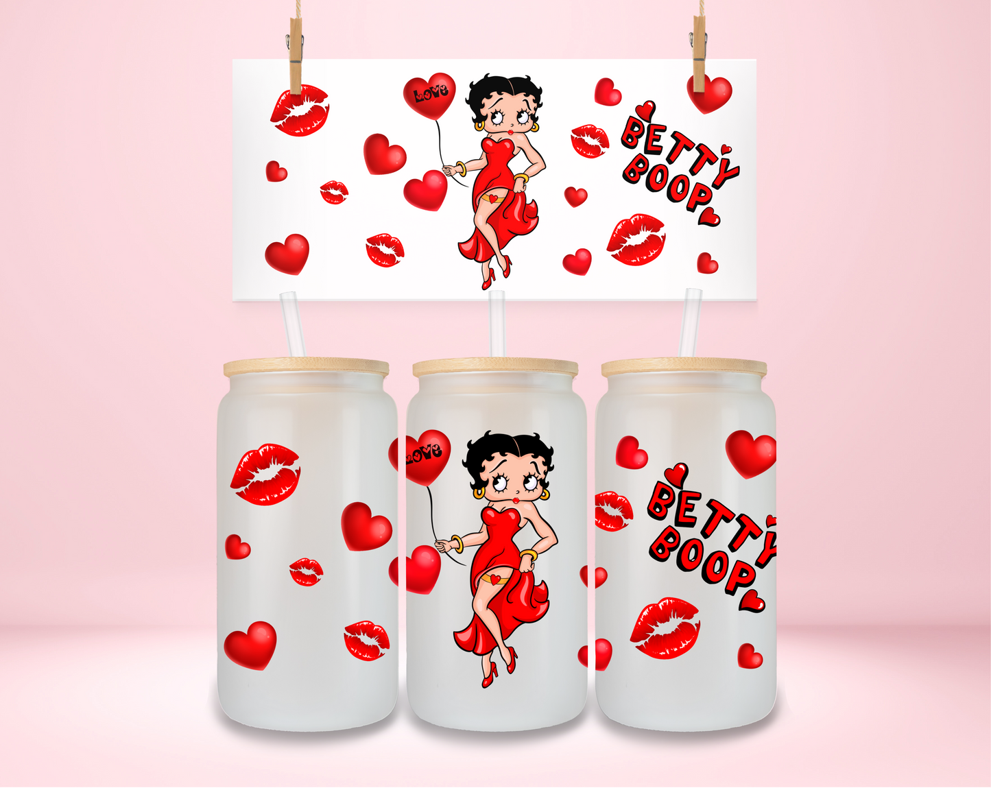 Red Betty Boop 2 UVDTF Wrap