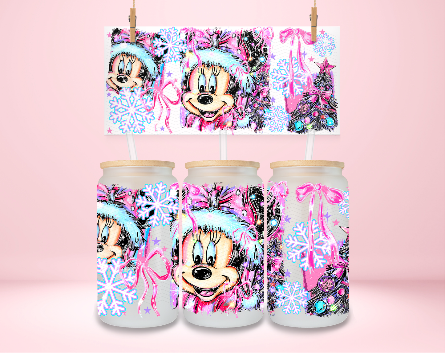 Christmas Girl Mouse UVDTF Wrap