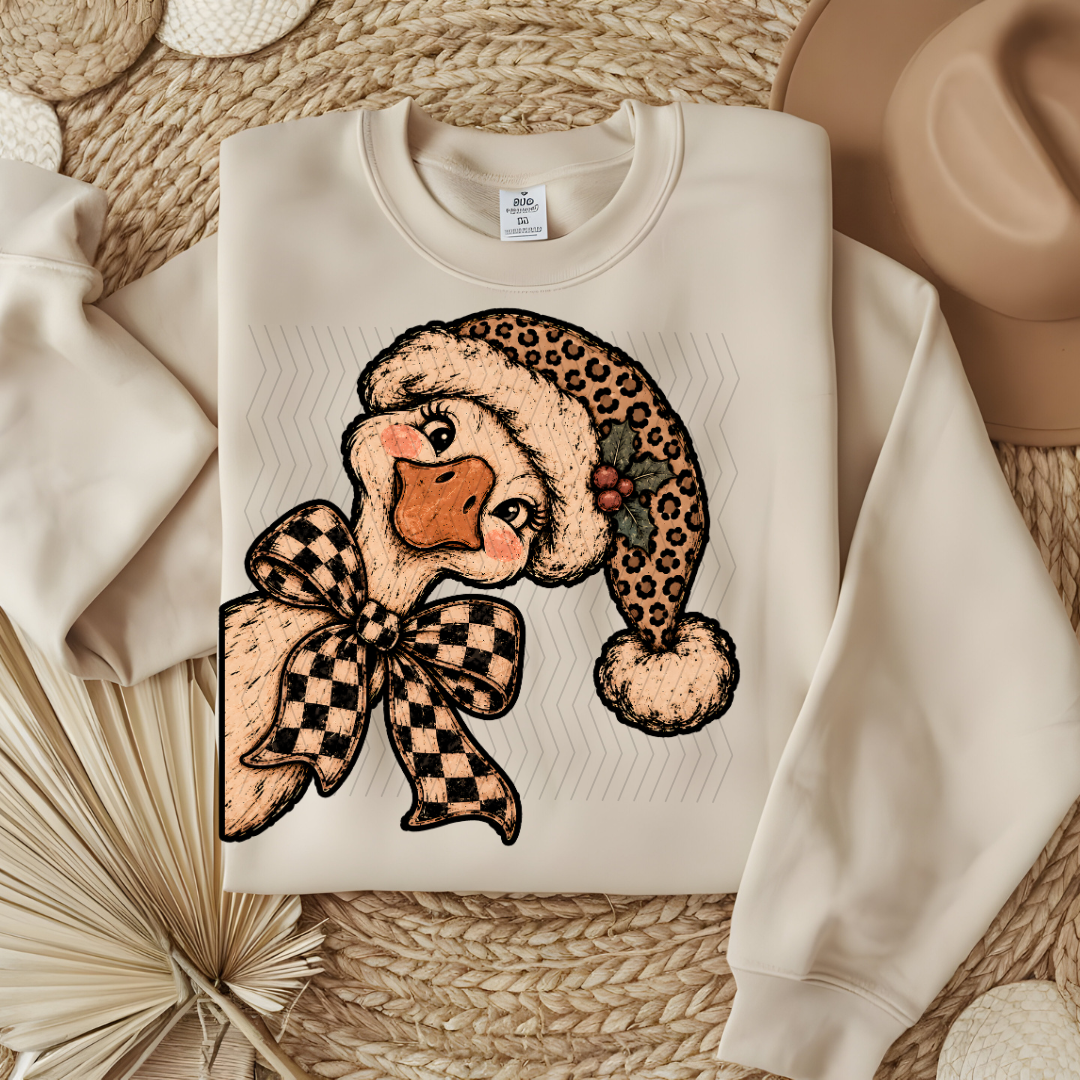 Leopard Christmas Goose DTF