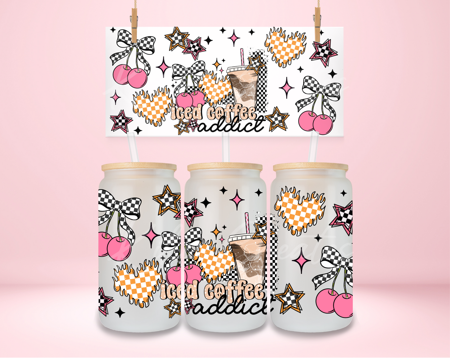 Iced Coffee Addict UVDTF Wrap