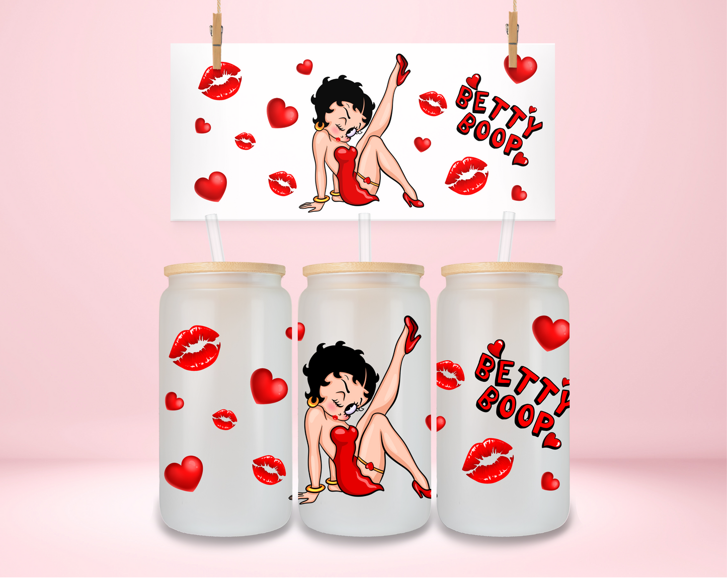 Red Betty Boop 1 UVDTF Wrap