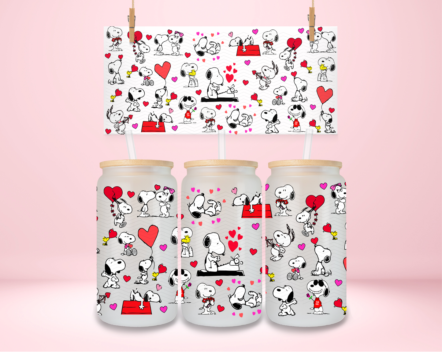 Snoopy Love UVDTF Wrap