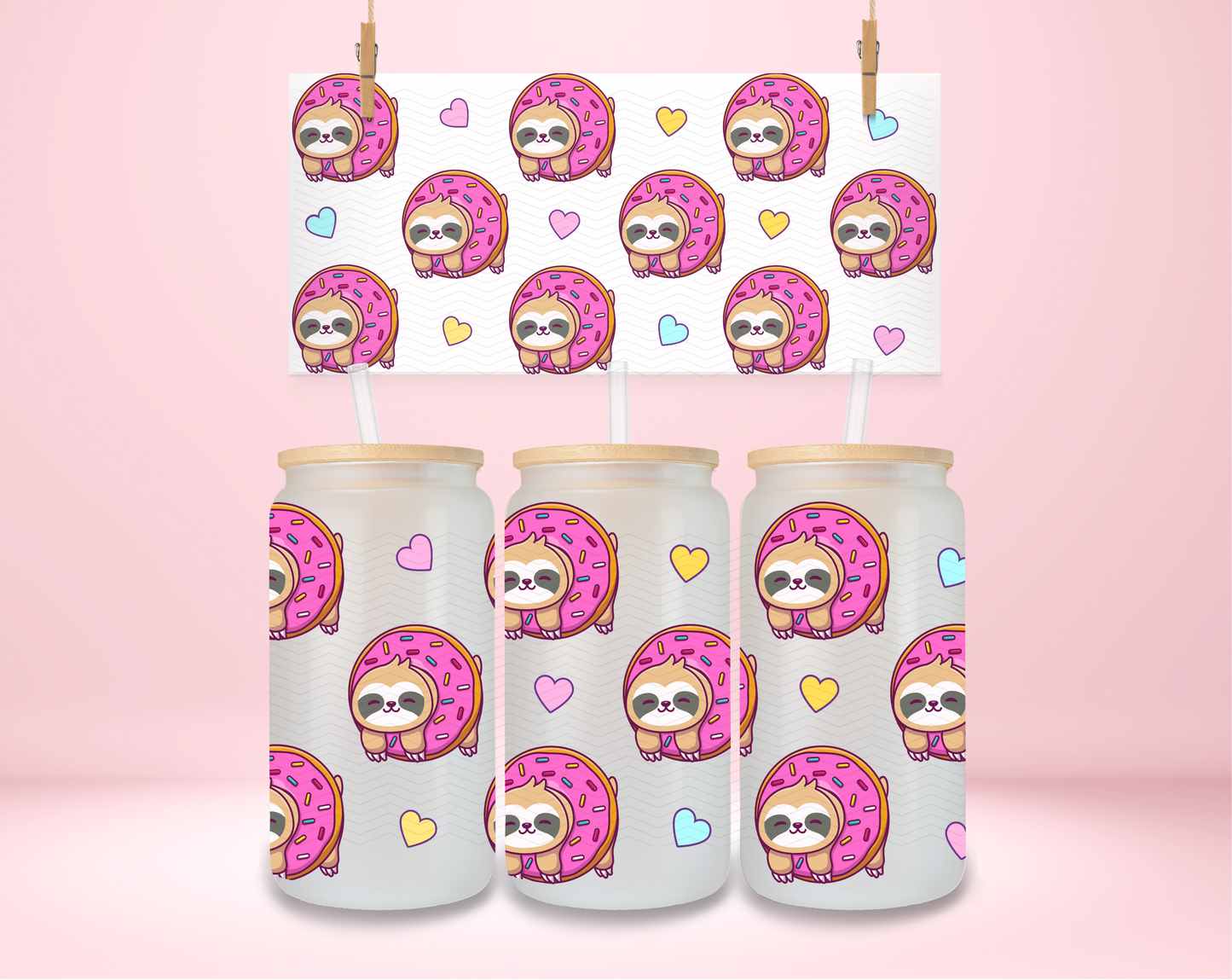Sloth Donut UVDTF Wrap