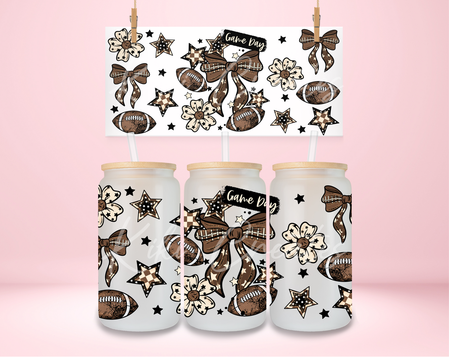 Game Day Football Coquette UVDTF Wrap