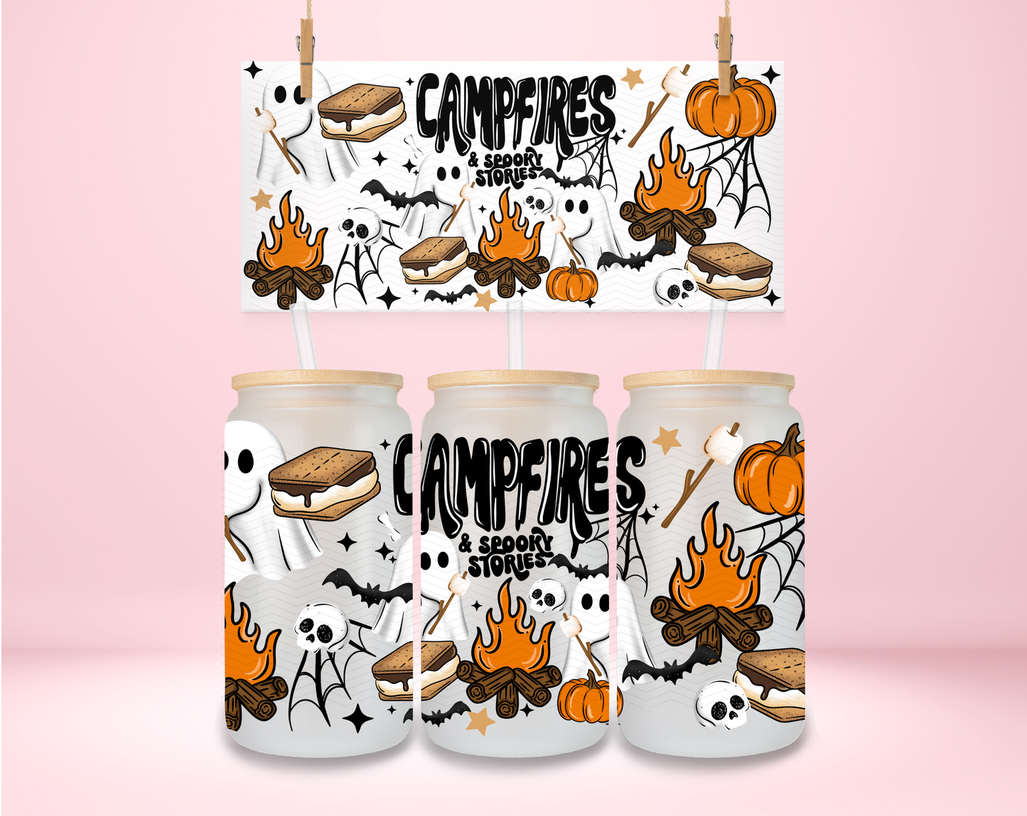 Campfires and Spooky Stories UVDTF Wrap
