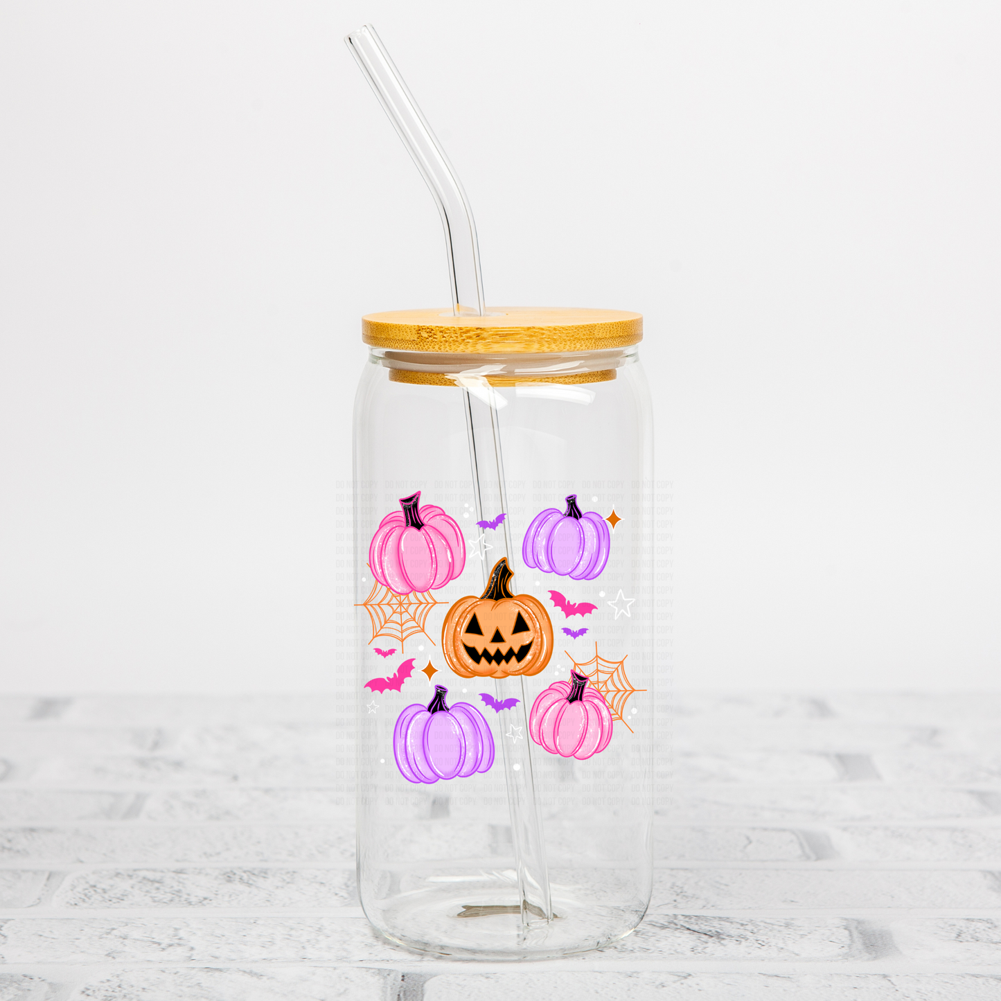Colorful Pumpkin UVDTF Decal