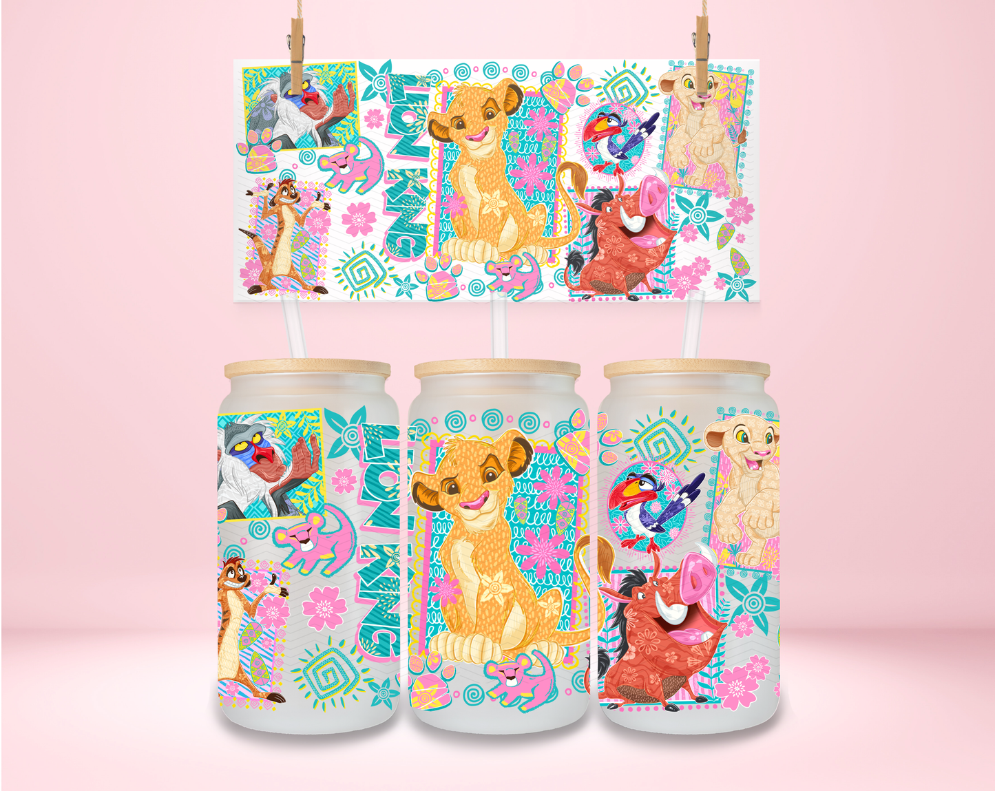 Lion King Colorful UVDTF Wrap