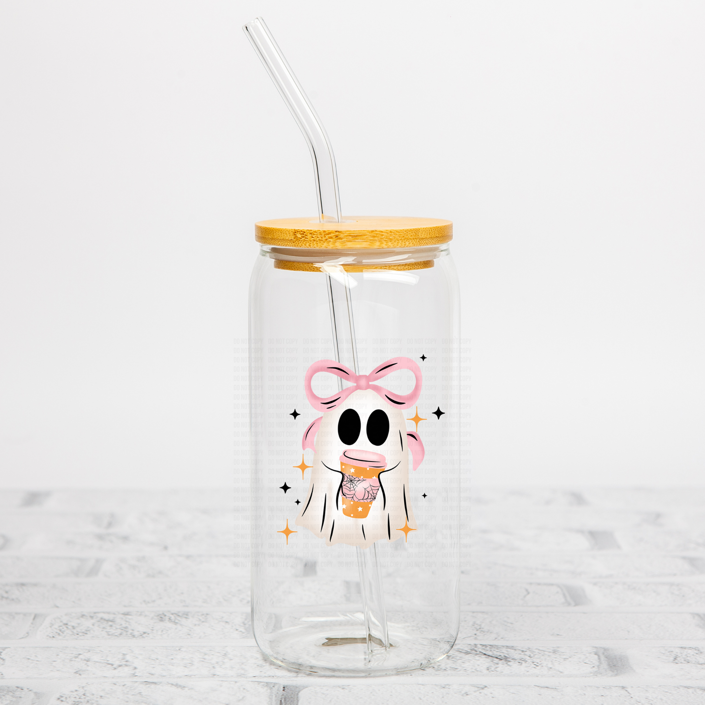 Coquette Ghostie Coffee UVDTF Decal