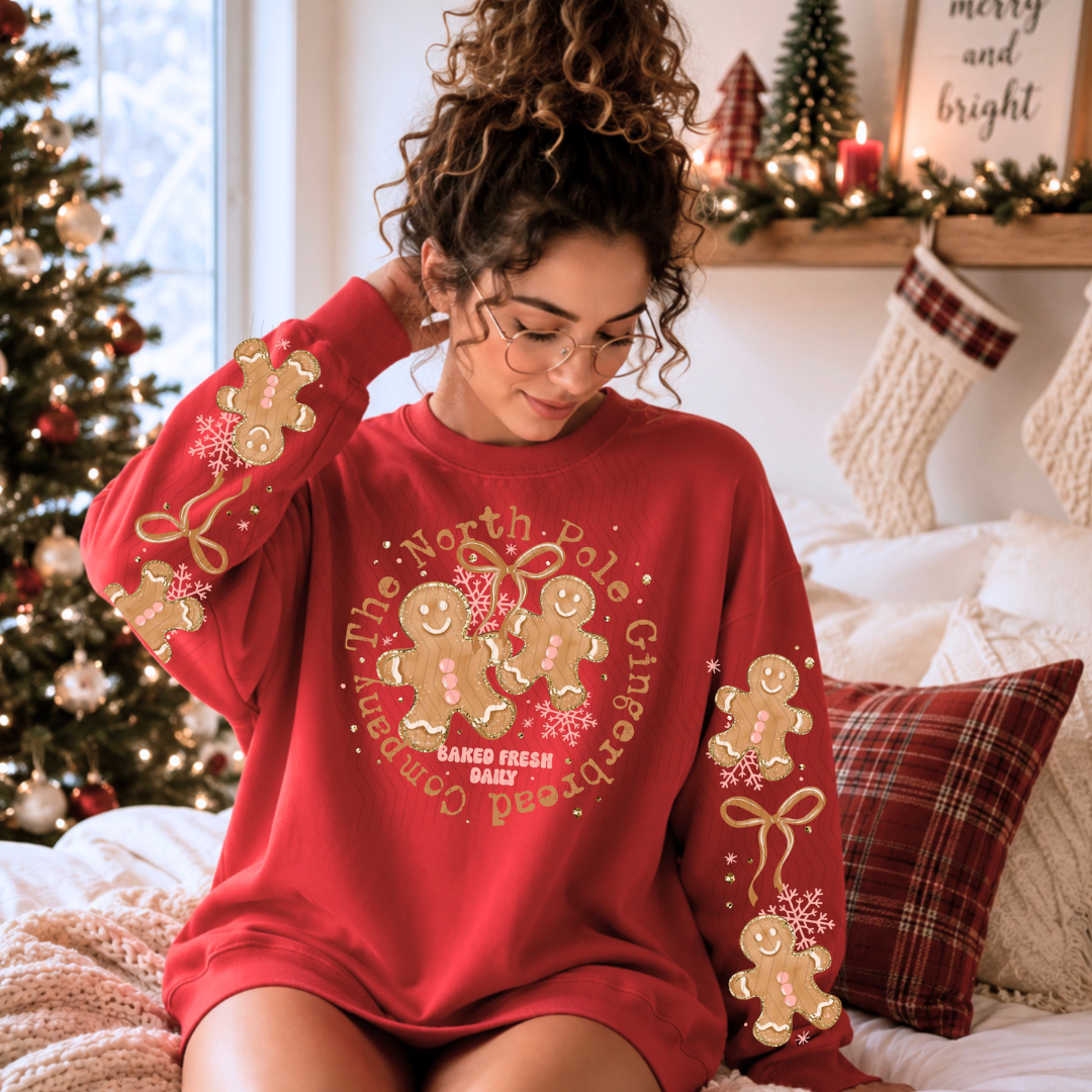 North Pole Gingerbread W/ Sleeves DTF