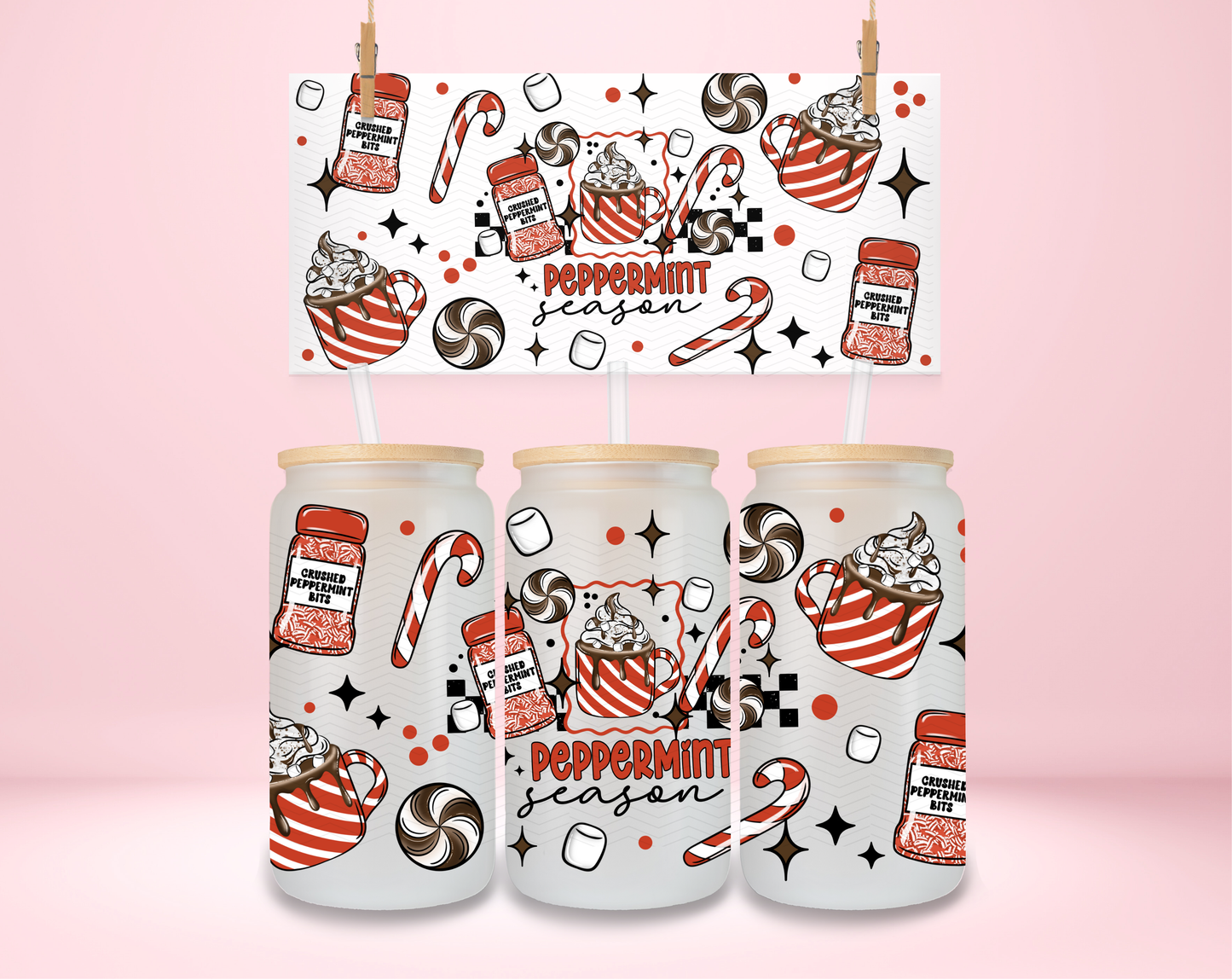 Peppermint Season UVDTF Wrap