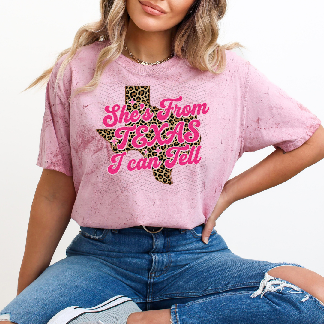 She's From Texas I Can Tell- Leopard DTF
