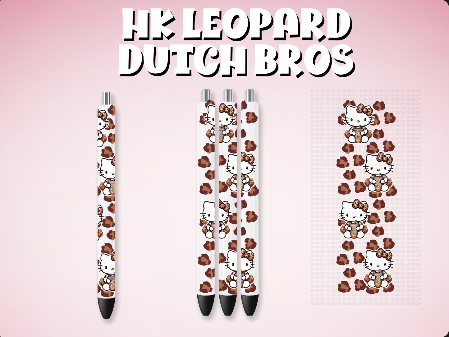 HK Leopard Dutch Bros UVDTF Pen Wrap