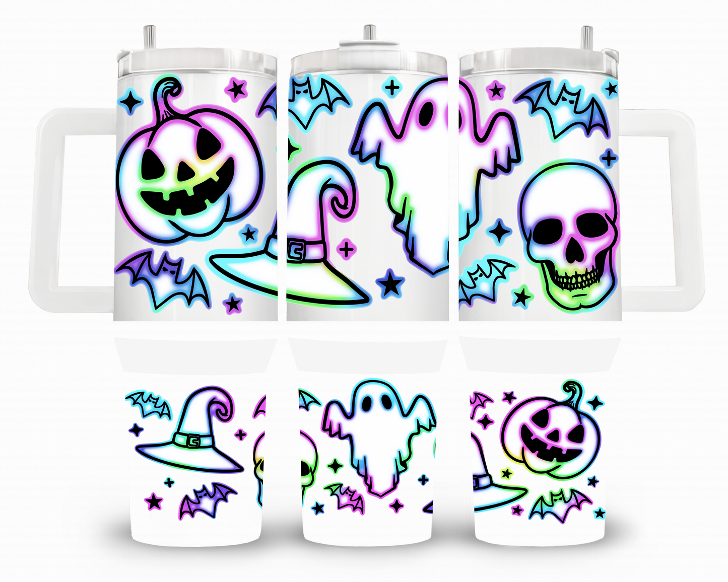 Neon Glow Spooky 40oz UVDTF Wrap