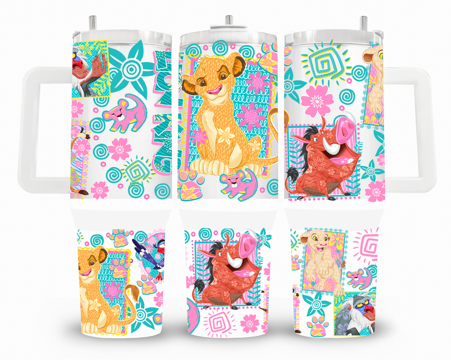 Lion King Colorful 40oz UVDTF Wrap