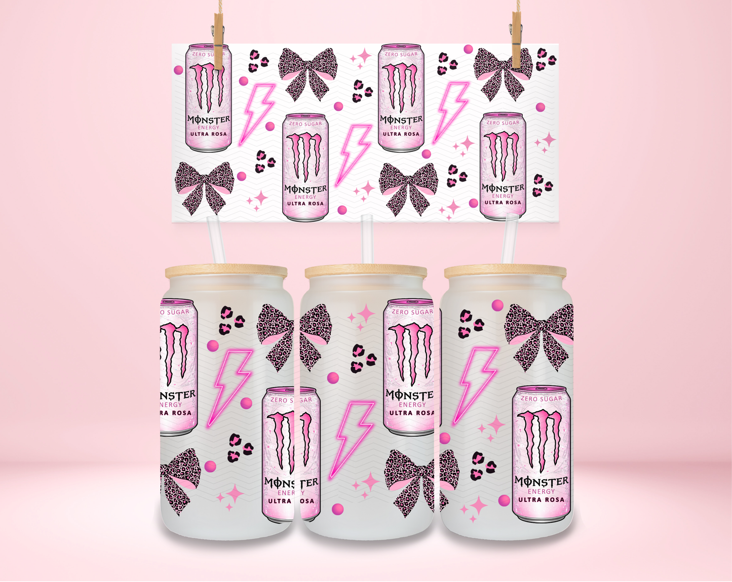 Pink Zero Sugar Energy UVDTF Wrap