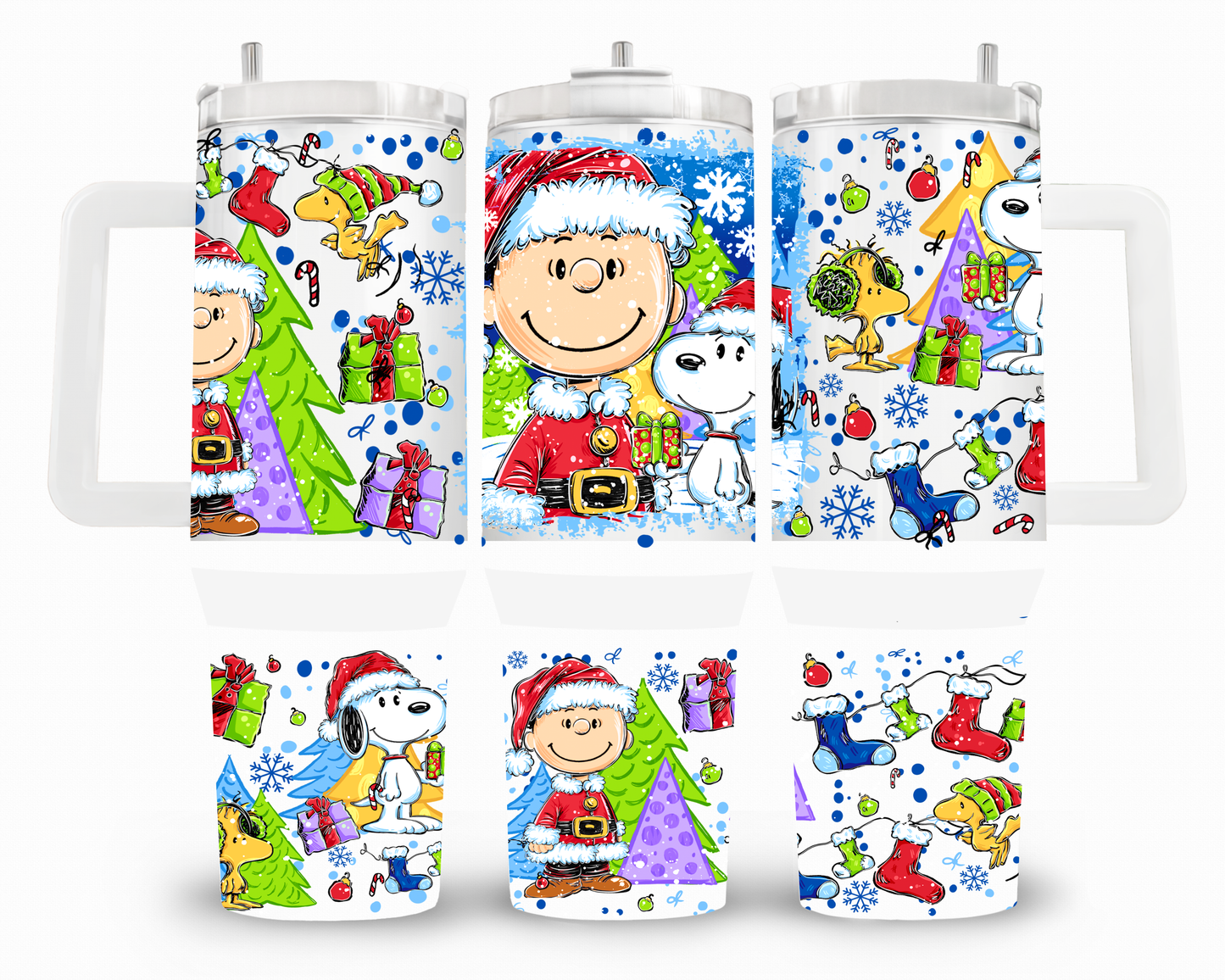 Charlie and Pup Christmas 40oz UVDTF Wrap