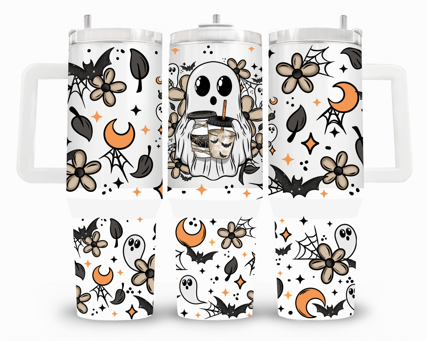 Coffee Ghostie 40oz UVDTF Wrap