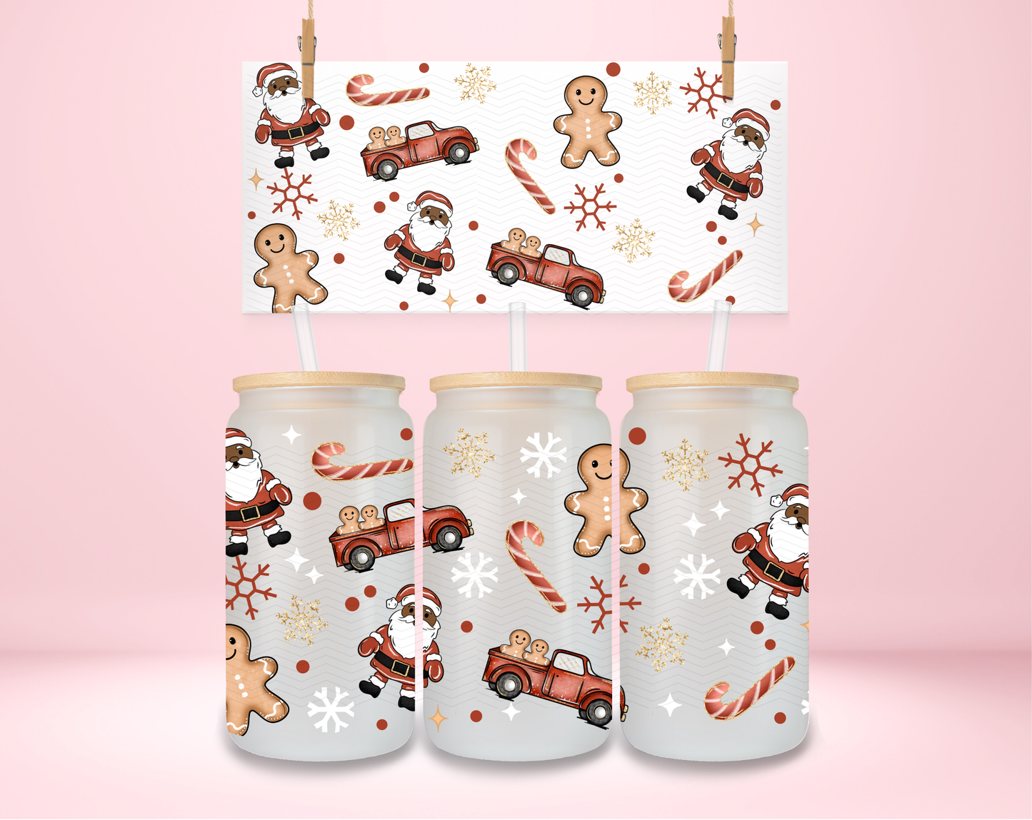 Santa Things Dark Skintone UVDTF Wrap