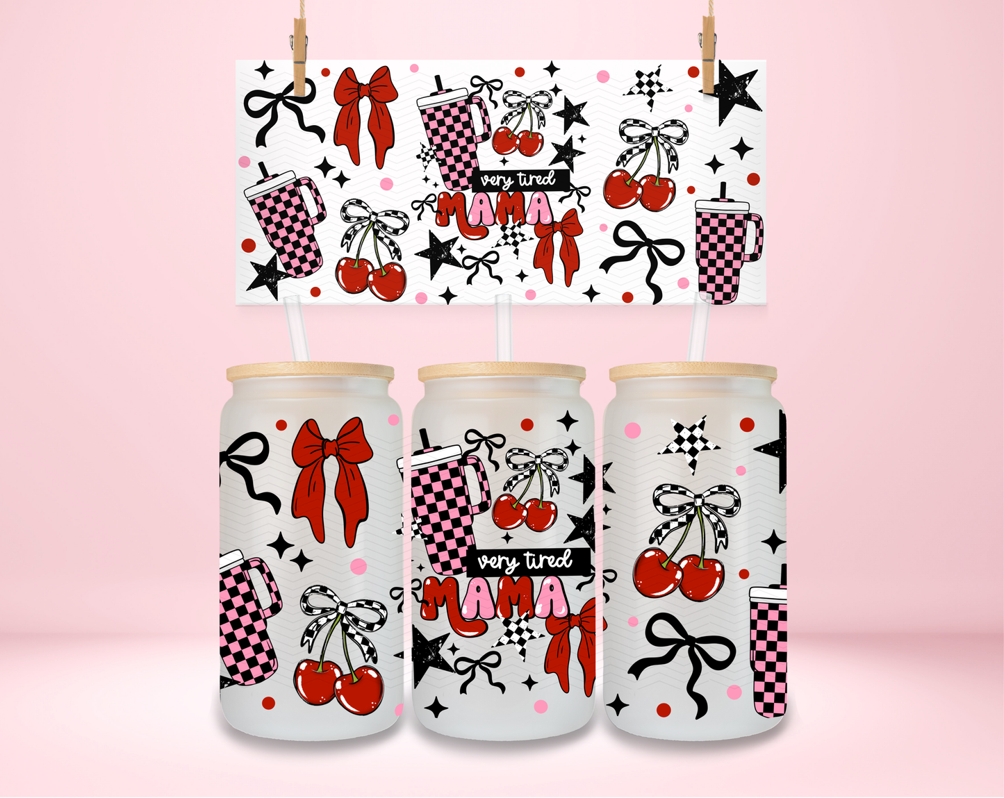 Very Tired Mama Cherry Coquette UVDTF Wrap