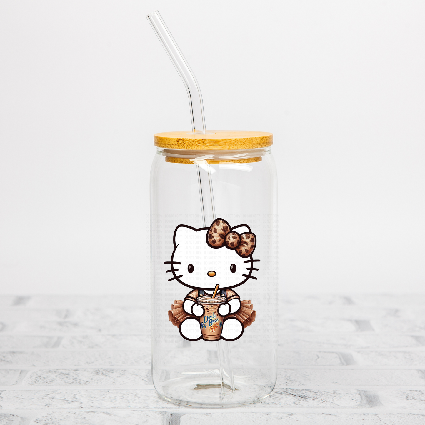 Leopard HK Dutch Bros UVDTF Decal