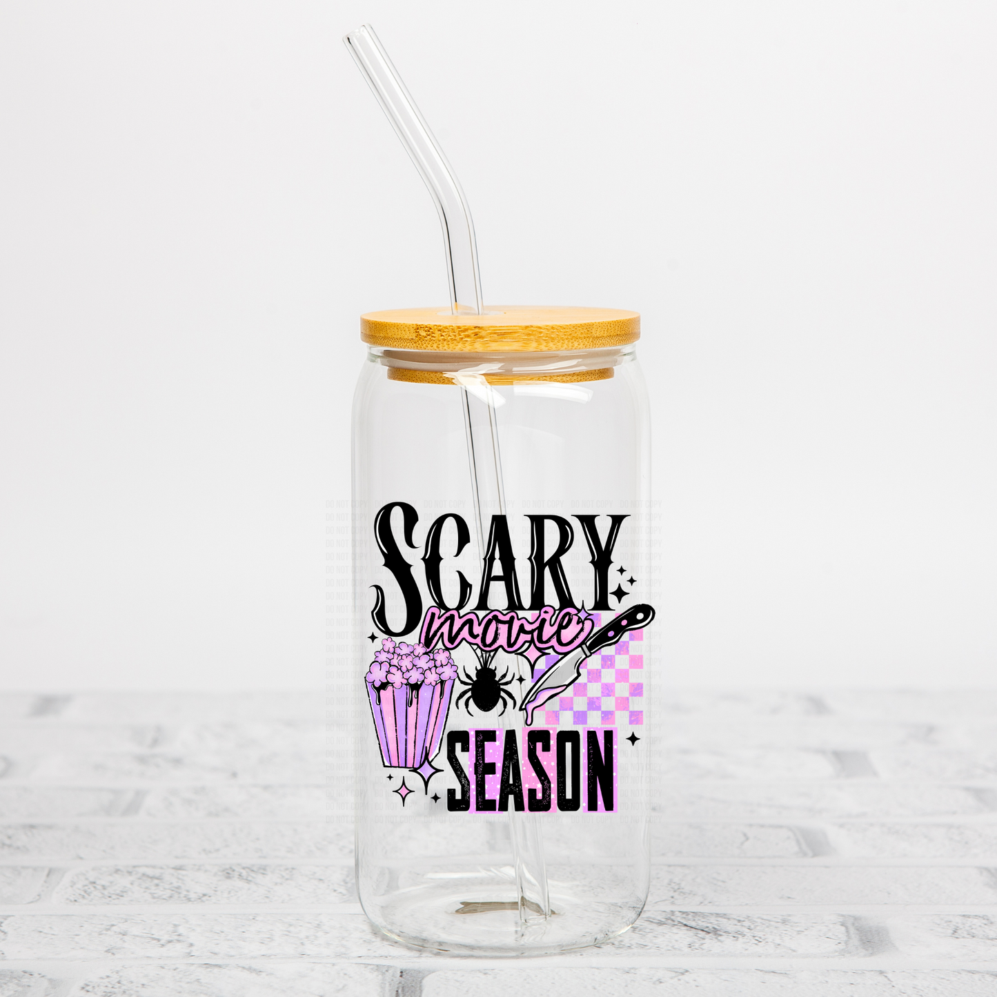 Scary Movie Season Pink and Purple UVDTF Decal