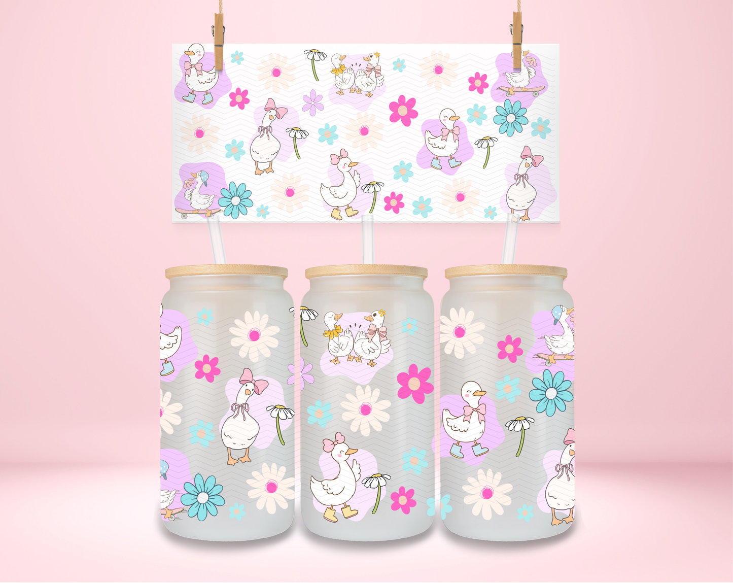 Silly Goose Floral UVDTF Wrap