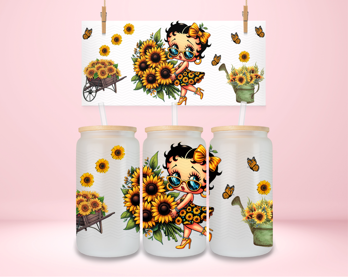 Betty Sunflower UVDTF Wrap