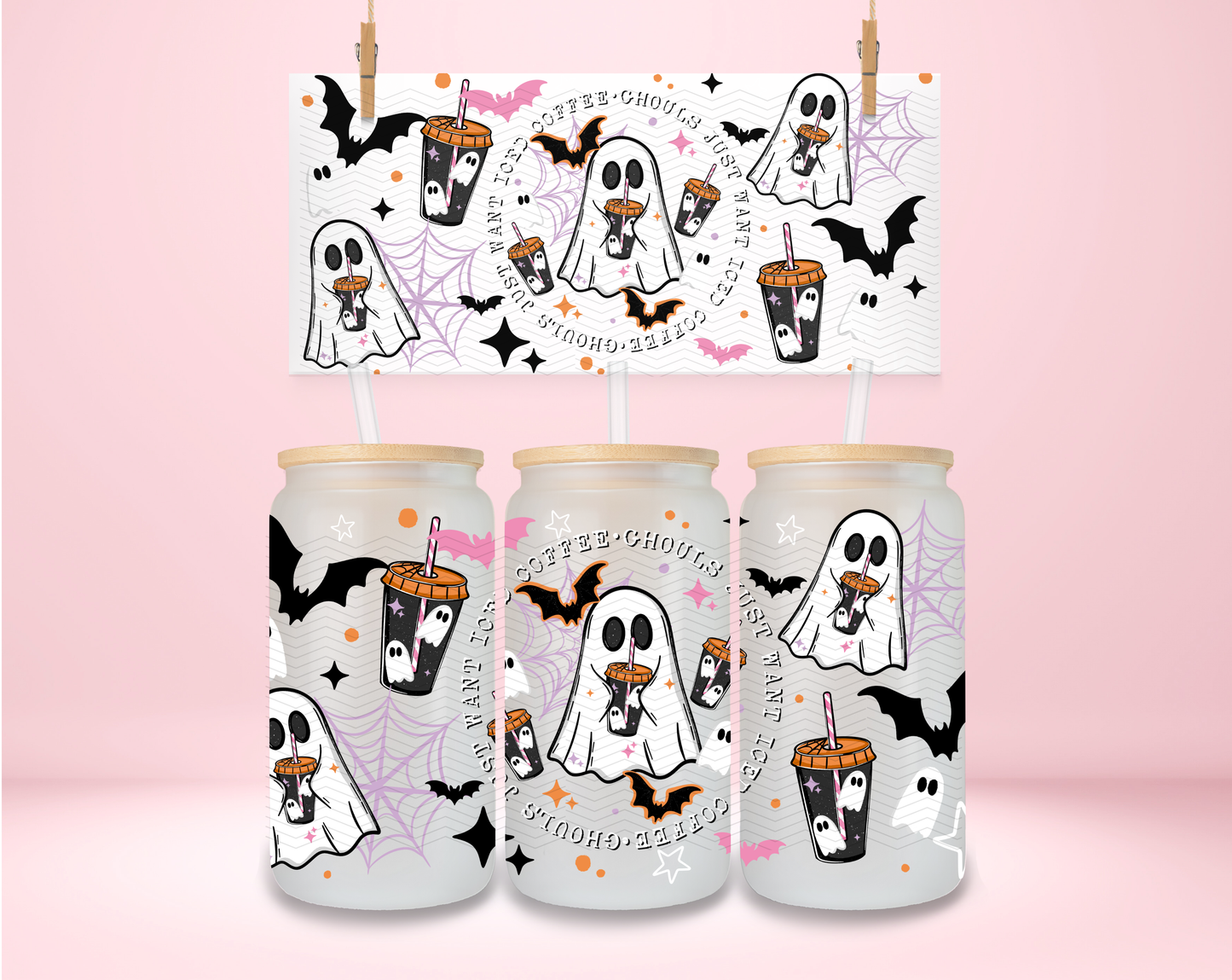 Ghouls Iced Coffee UVDTF Wrap