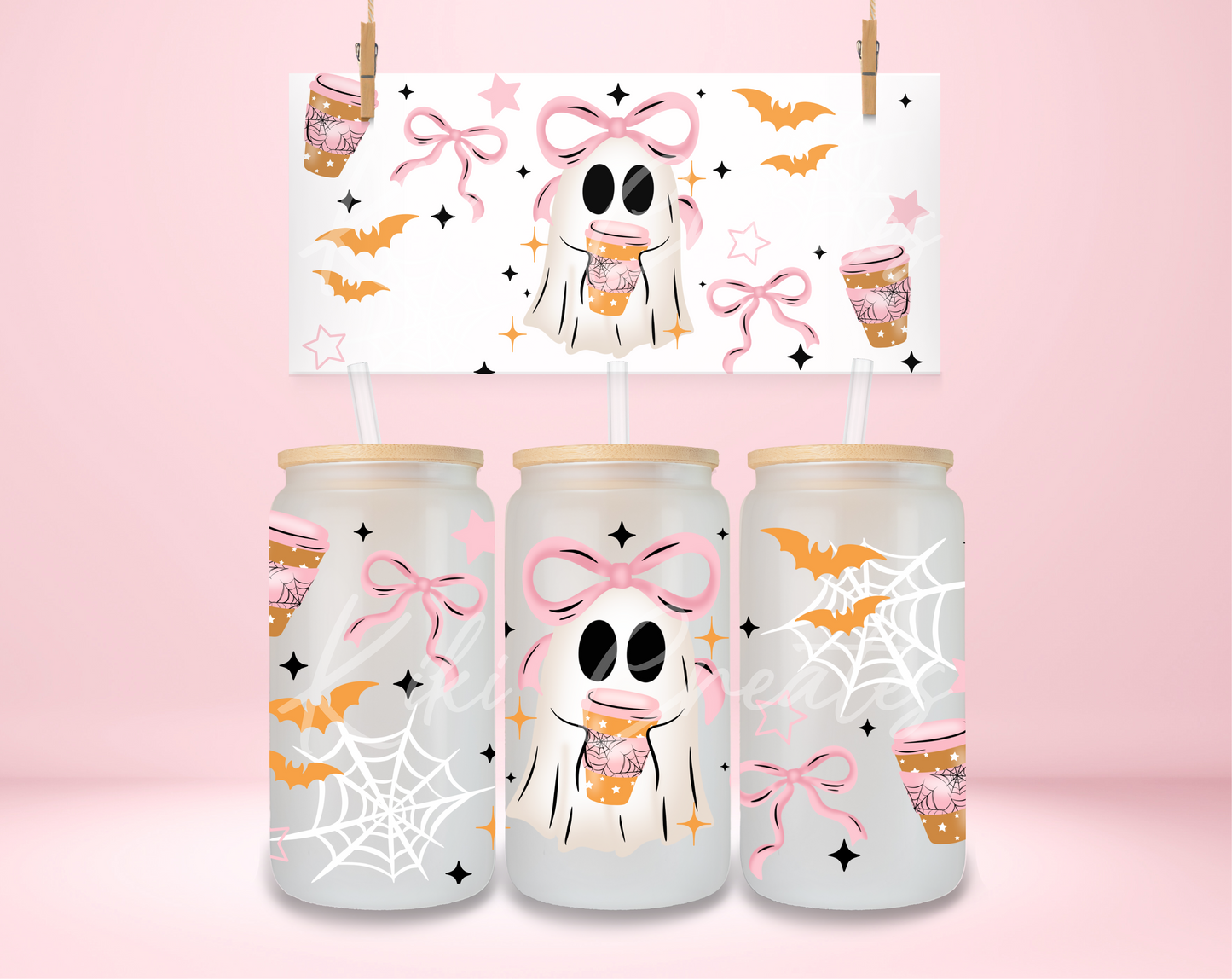 Coffee Coquette Ghost UVDTF Wrap
