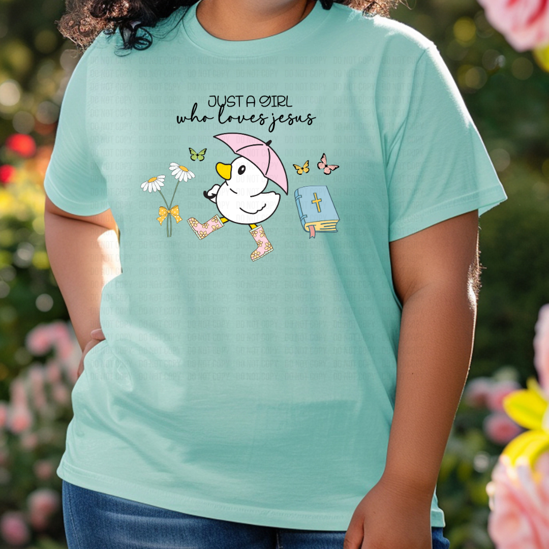 Just a Girl Who Loves Jesus DTF