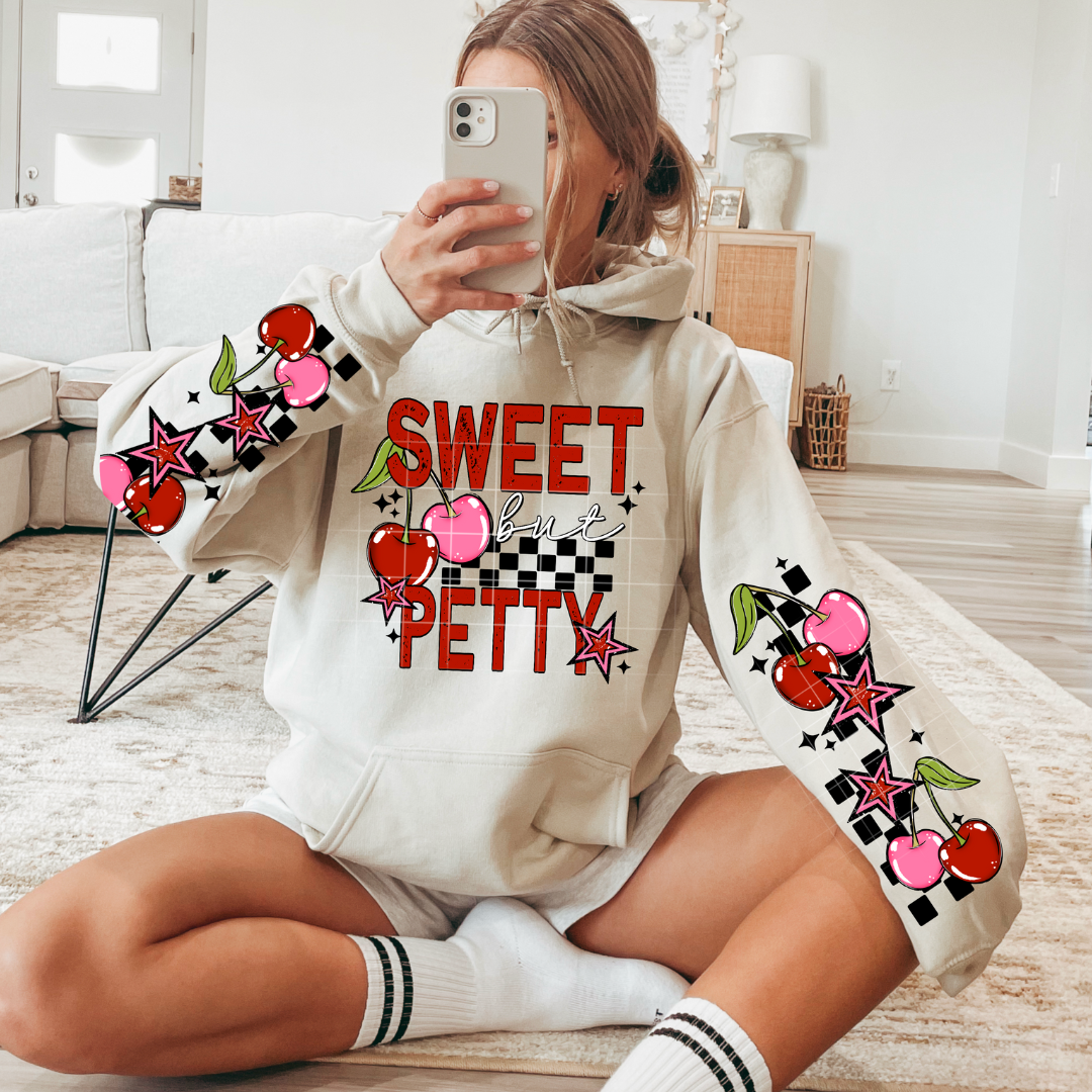 Sweet but Petty Cherries W/ Sleeves DTF
