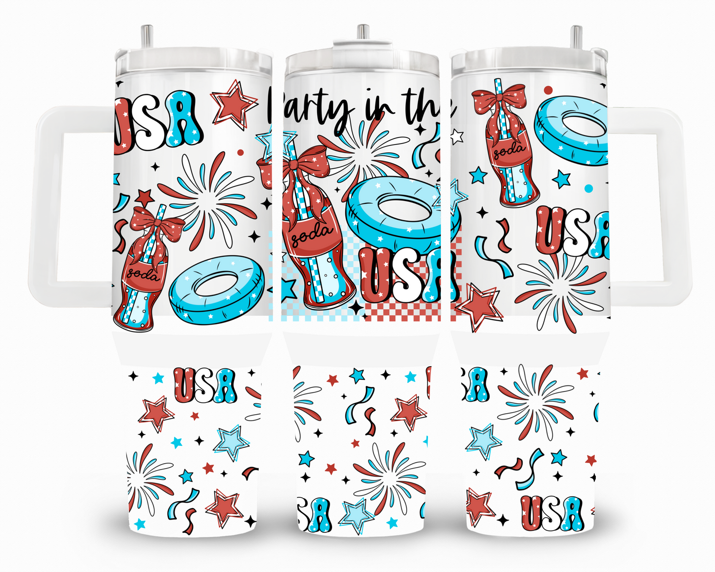 Party In The USA 40oz UVDTF Wrap