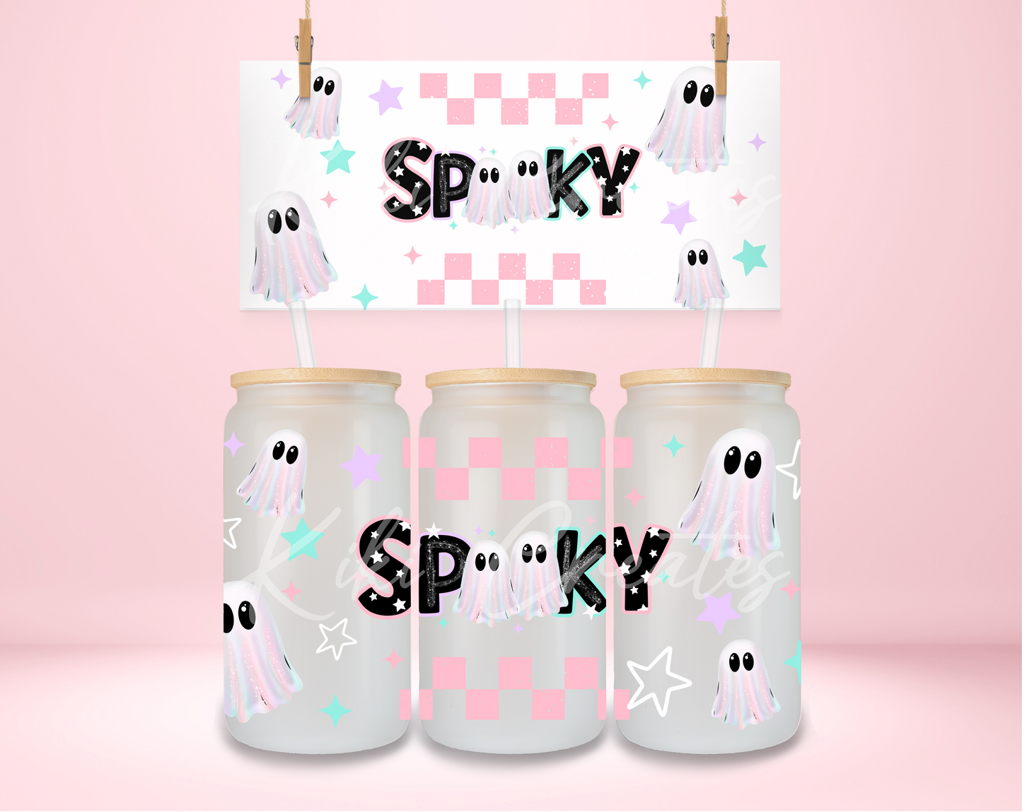 Spooky Holo Ghosts UVDTF Wrap