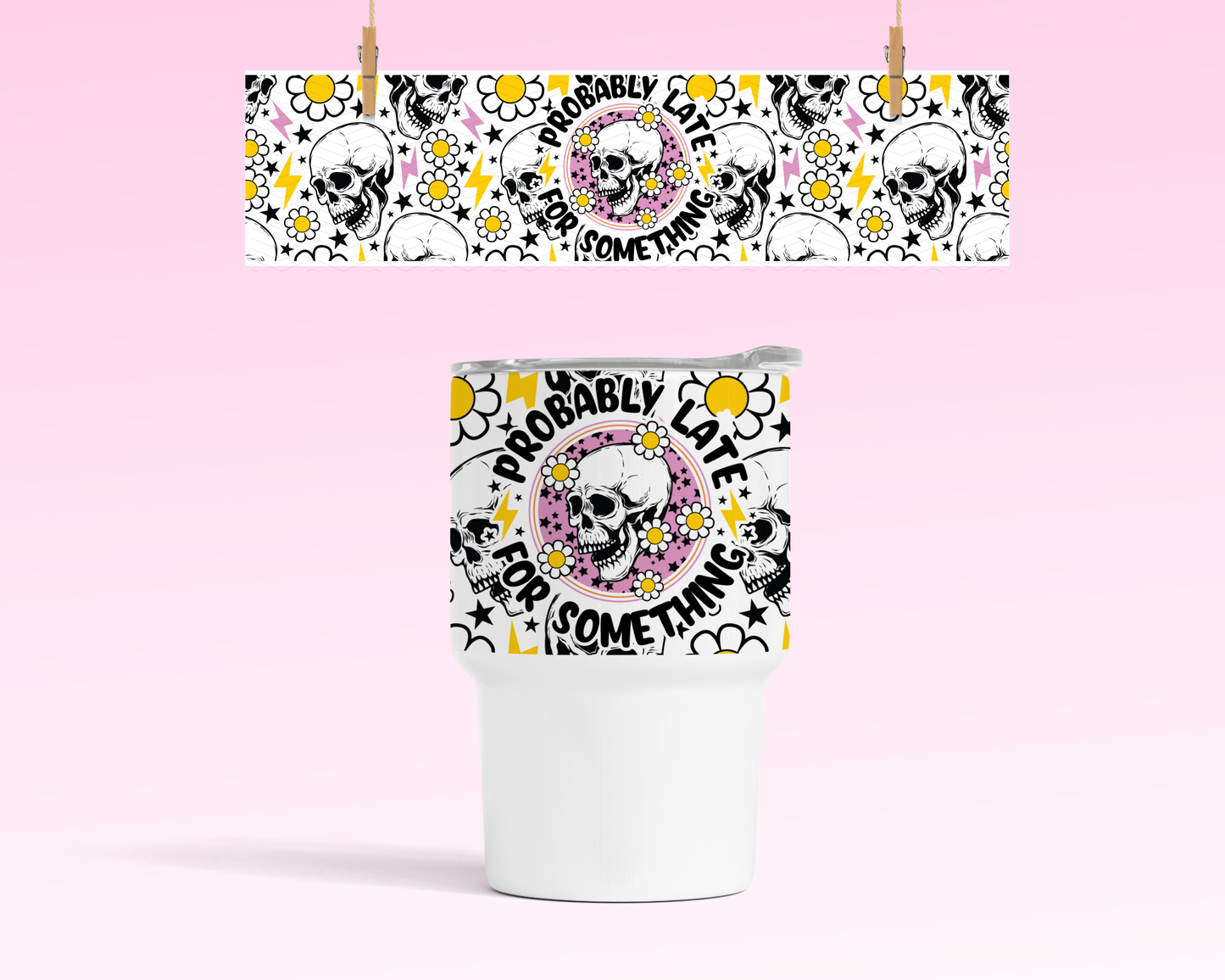 Probably Late Skully Mini UVDTF Wrap
