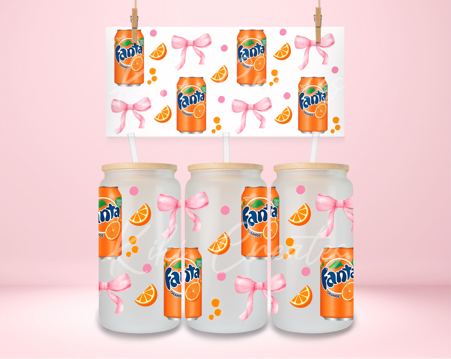 Orange Fanta Coquette UVDTF Wrap