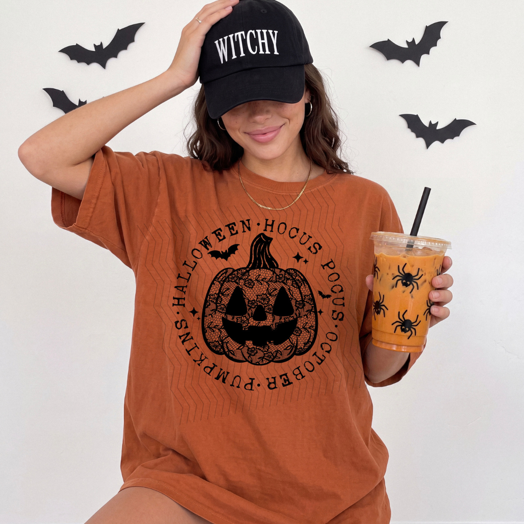 Halloween Lace Pumpkin DTF