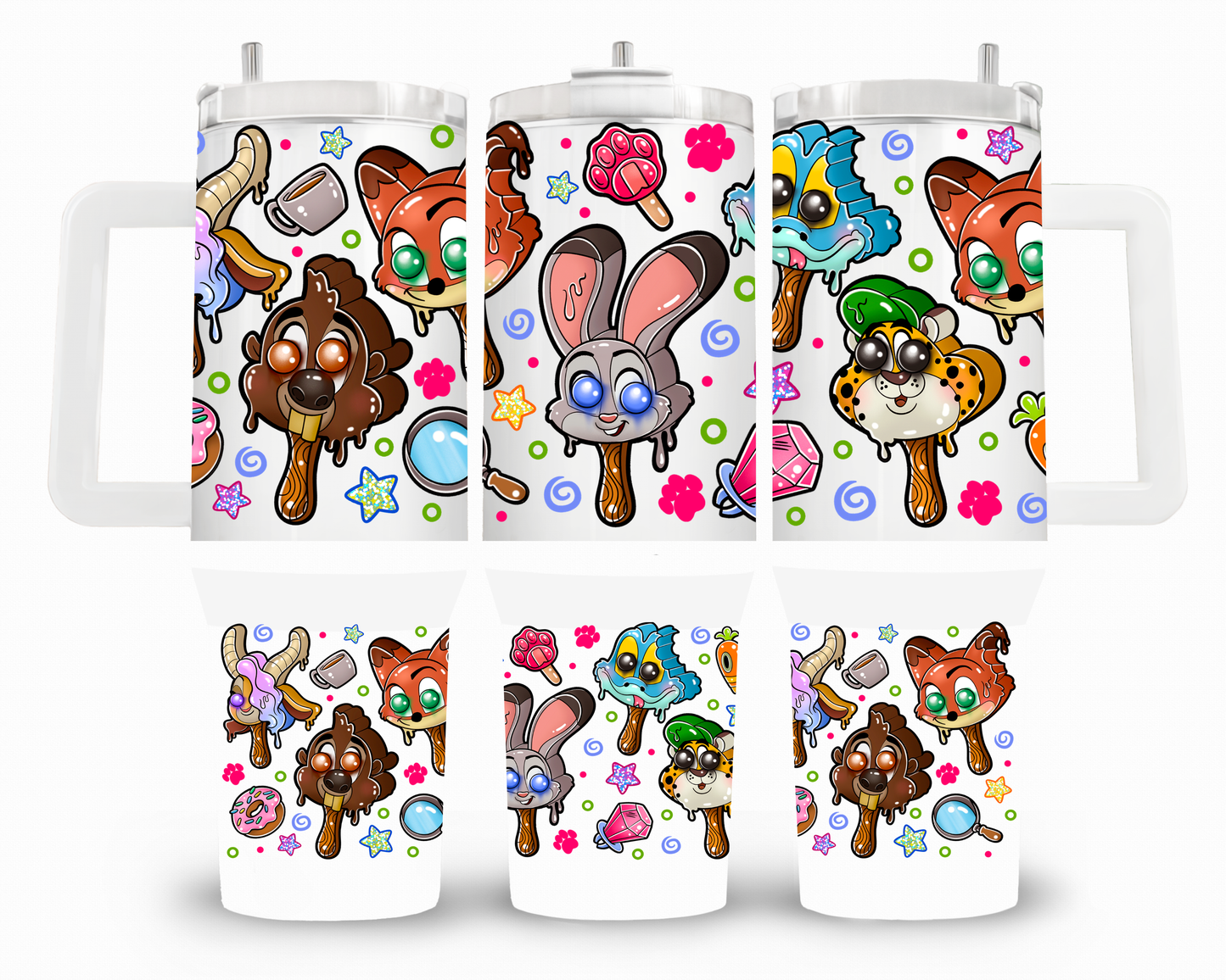 Zootopia Ice Cream 40oz UVDTF Wrap