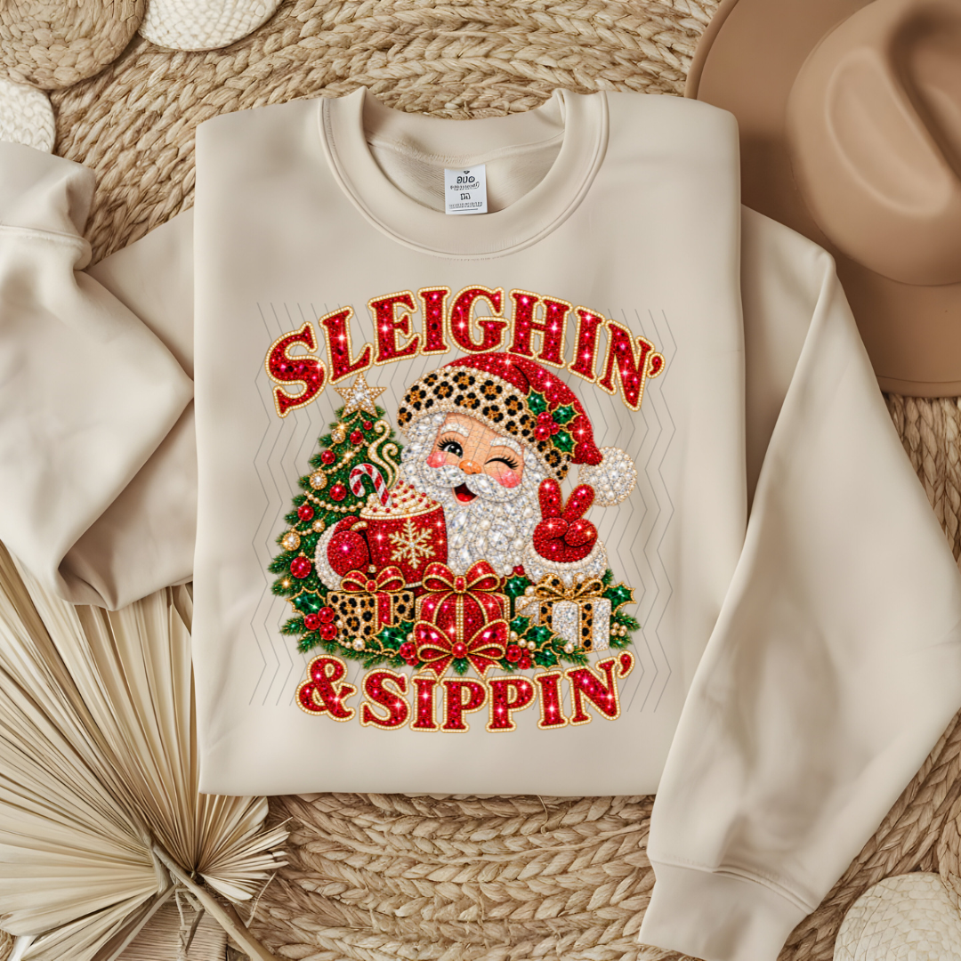 Sleighin & Sippin DTF