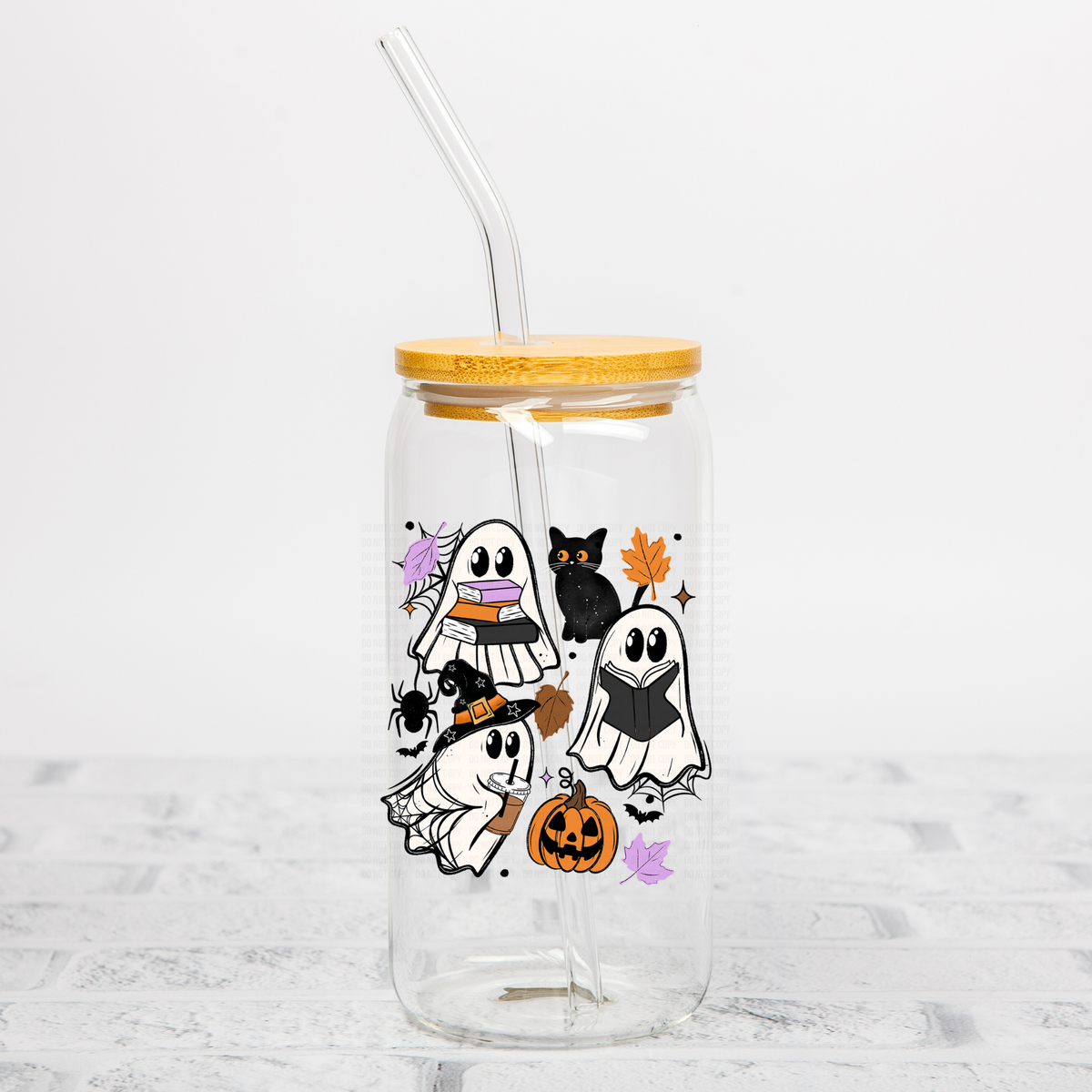 Halloween Ghostie Books UVDTF Decal