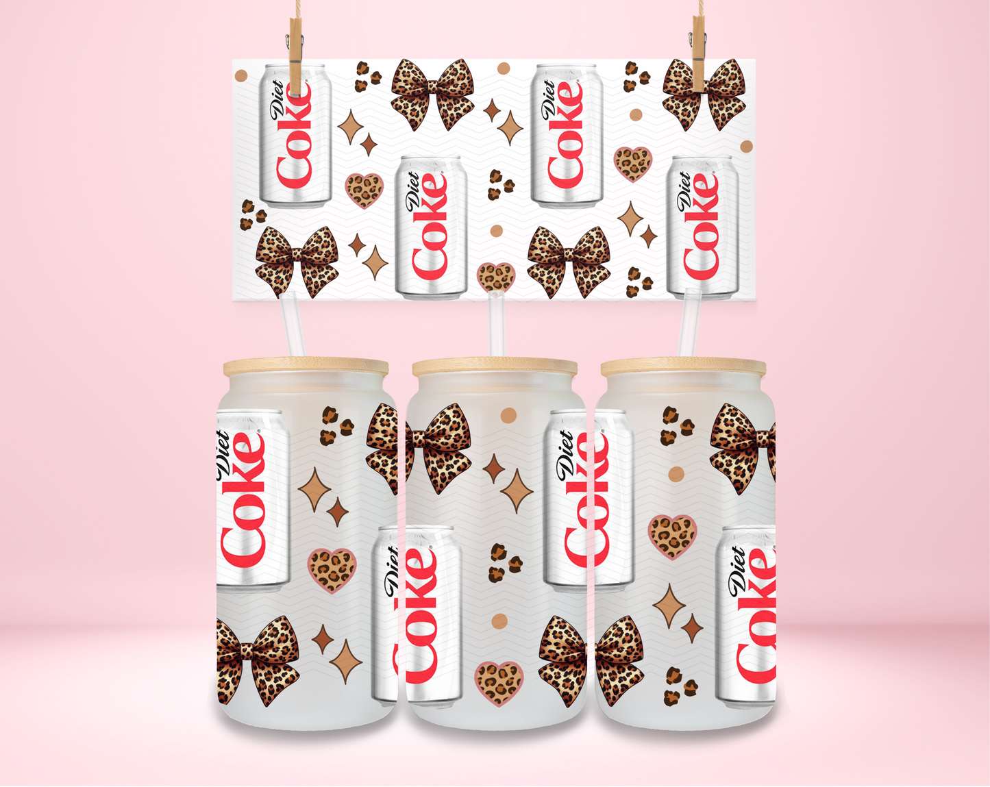 Leopard Coquette Diet Soda UVDTF Wrap